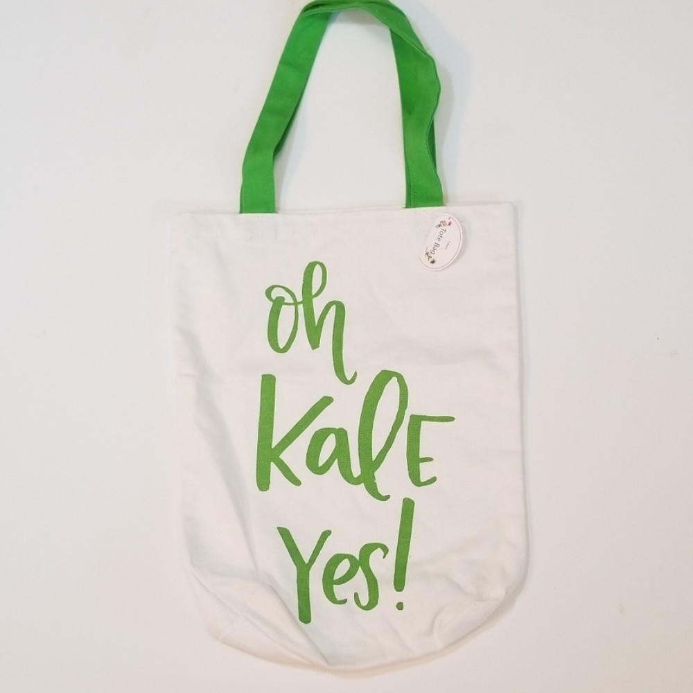 Oh Kale Yes! Vegan Tote Bag NEW with tags!